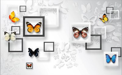 фотообои Объемные бабочки