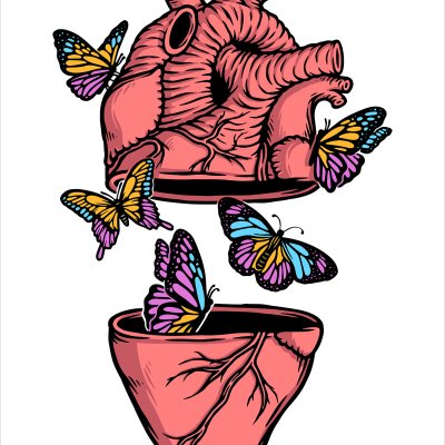 постеры Бабочки в сердце