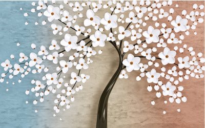 фотообои Весеннее дерево 3Д