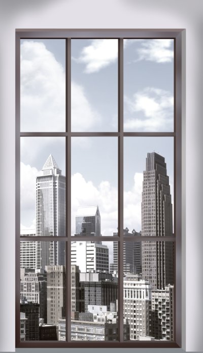 фотообои Окно с видом на небоскребы