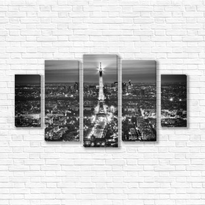 модульные картины Черно-белый Париж