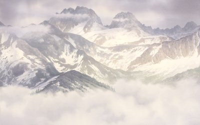 фотообои Горы в тумане 2